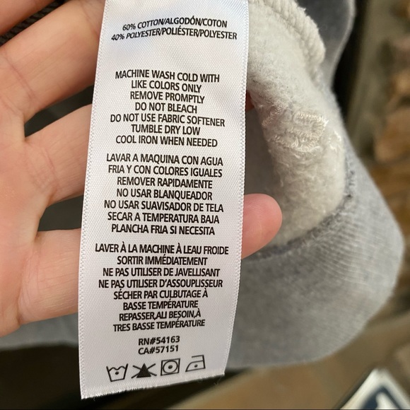 Calvin Klein Performance Gray Cropped Hooded Sweatshirt XL - Picture 4 of 6